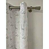 Cortina con ollaos Animale (An x Al: 140 x 260 cm, 50% algodón y 50% poliéster, Gris) | BAUHAUS