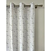 Cortina con ollaos Animale (An x Al: 140 x 260 cm, 50% algodón y 50% poliéster, Gris) | BAUHAUS