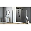 Camargue Vario Duschwand B65 (B x H: 115 x 200 cm, Beschichtet, Schwarz) | BAUHAUS