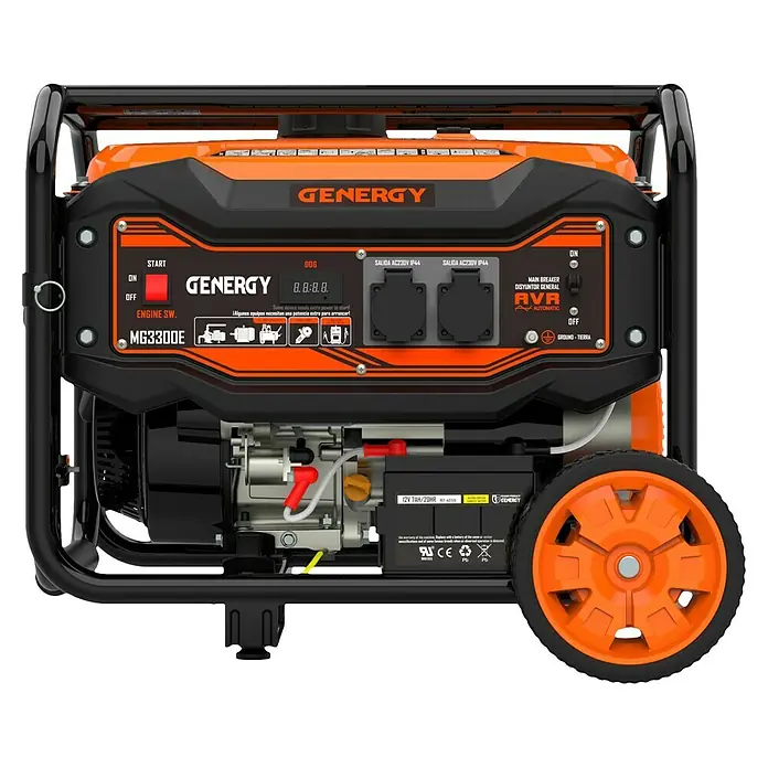 Genergy Generador MG3300 - 3 kW, Volumen del depósito: 13 l - Imagen de un generador Genergy MG3300DE, robusto y fiable para diversas aplicaciones.