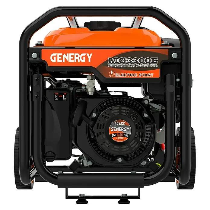 Genergy Generador MG3300 - 3 kW, Volumen del depósito: 13 l - El generador GENERGY MG3300E con arranque eléctrico. Un generador fiable para diversas aplicaciones.