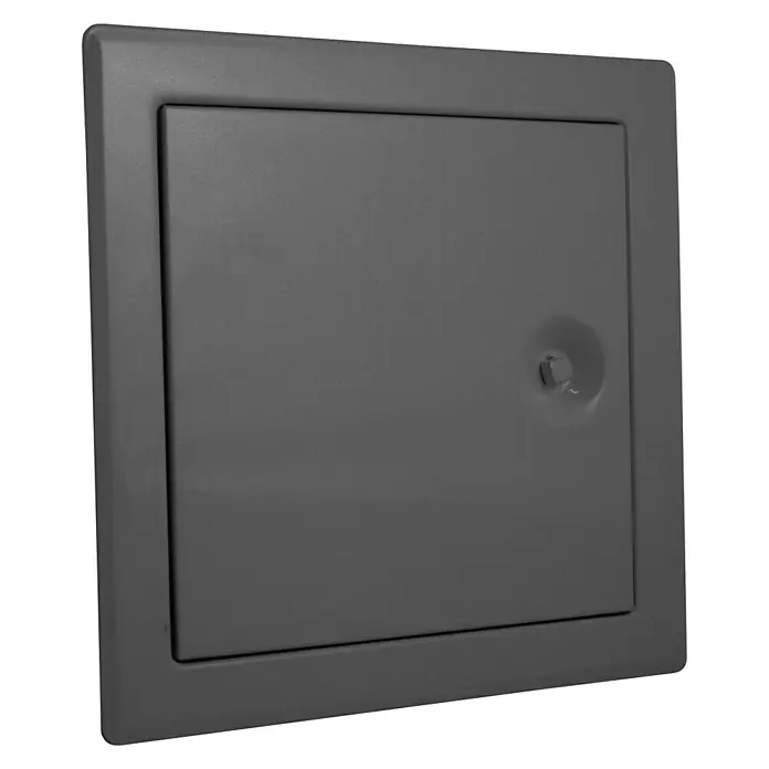 Probau Revisionstür - 15 x 15 cm, Anthrazit, Beschichtet - Graue Revisionsklappe aus Metall mit Drehverschluss für den einfachen Zugang zu Versorgungsleitungen. Ideal für Haus und Gewerbe.