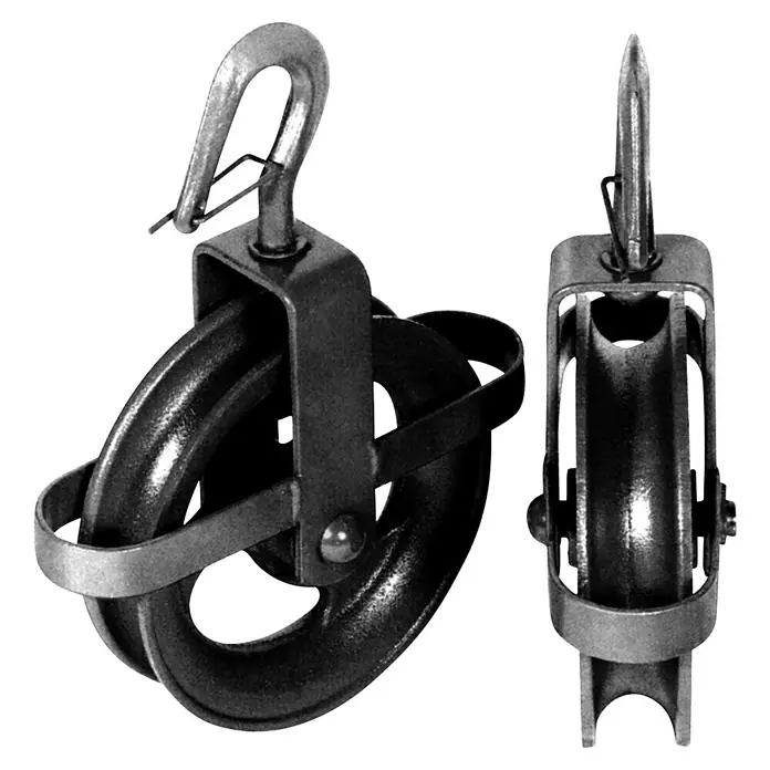 HBS Betz Seilrolle - Typ: Brunnenrolle, Grauguss, Traglast: 65 kg, Durchmesser: 140 mm, 1 Stk. - Metallrolle mit Haken, ideal zum Heben schwerer Lasten. Robustes Design für zuverlässige Leistung und vielseitige Einsatzmöglichkeiten.