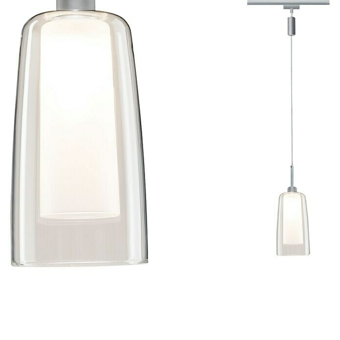 Paulmann URail Lámpara colgante LED Arido II (1 luz, 5 W, Color de luz: Blanco cálido, Altura: 20 cm)