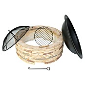 Westmann Feuerstelle (Ø x H: 90 x 51 cm, Metall, Steinoptik) | BAUHAUS