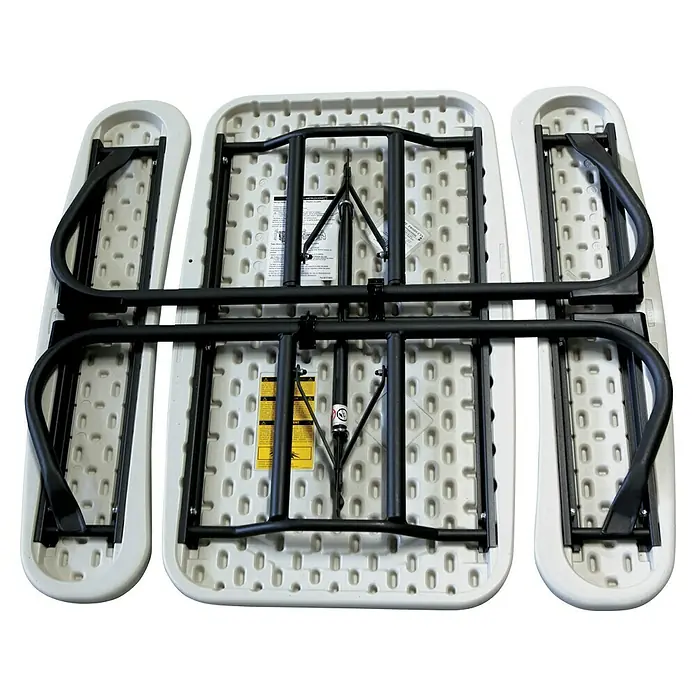 Lifetime Kinder-Picknicktisch - L x B x H: 83 x 90 x 54 cm, Polypropylen, Lichtgrau/Schwarz - Zusammengeklappter Klapptisch mit robustem Gestell für einfachen Transport und Lagerung. Ideal für Veranstaltungen und Camping.