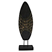 Dekofigur (L x B x H: 18 x 9 x 58 cm, Schwarz/Gold, Holz) | BAUHAUS