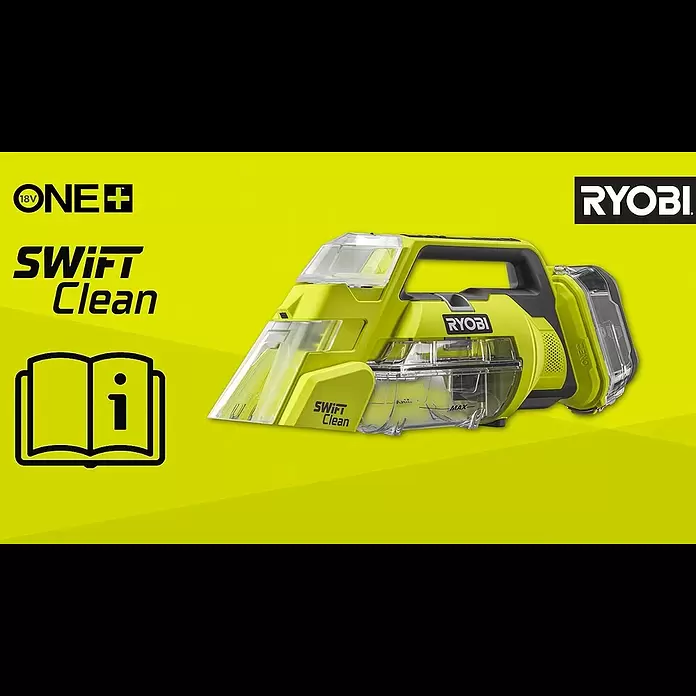 Ryobi ONE+ Akku-Nass-Trockensauger RDC18-0 - 18 V, Ohne Akku, Behältervolumen: 200 l - How To Use The RYOBI® 18V ONE+ Cordless Swift Clean Spot Cleaner