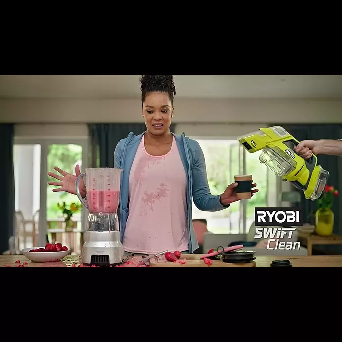 Ryobi ONE+ Akku-Nass-Trockensauger RDC18-0 - 18 V, Ohne Akku, Behältervolumen: 200 l - For Life's Little Accidents... The RYOBI® Swift Clean