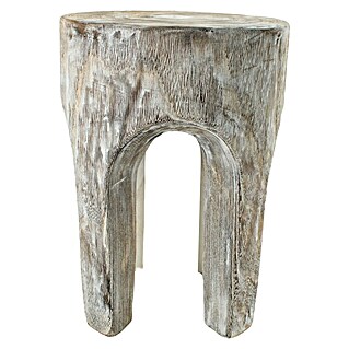 Beistelltisch Leg (Braun, Ø x H: 28 x 38 cm, Holz)