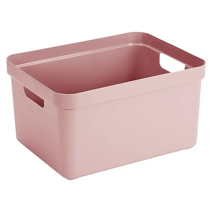 Sunware Aufbewahrungsbox Sigma Home - L x B x H: 44,5 x 34,5 x 24,3 cm, Kunststoff, Rosa - Rosa Aufbewahrungsbox mit Griffen, ideal für die Organisation von Gegenständen im Haushalt. Praktisch und stilvoll.