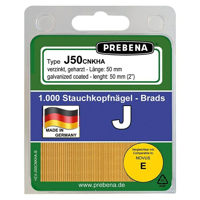 Prebena Stauchkopfnagel Typ J (Länge: 50 mm, 1.000 Stk.) | BAUHAUS