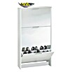 Schuhschrank (L x B x H: 22 x 60 x 113 cm, Weiß)