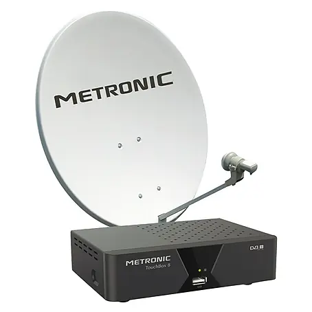 Metronic  Receptor de satélite con antena parabólica