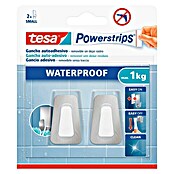 Tesa Powerstrips Waterproof Colgador adhesivo S (Acero inoxidable, Plateado)