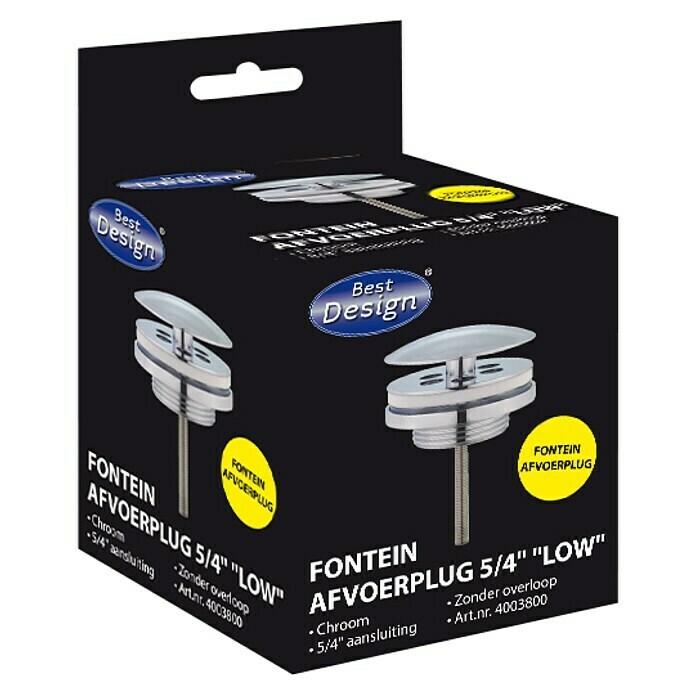 Best Design Afvoerplug Low (Chroom, Messing) | BAUHAUS