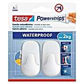 Tesa Powerstrips Waterproof Colgador adhesivo L (Plástico, Blanco)