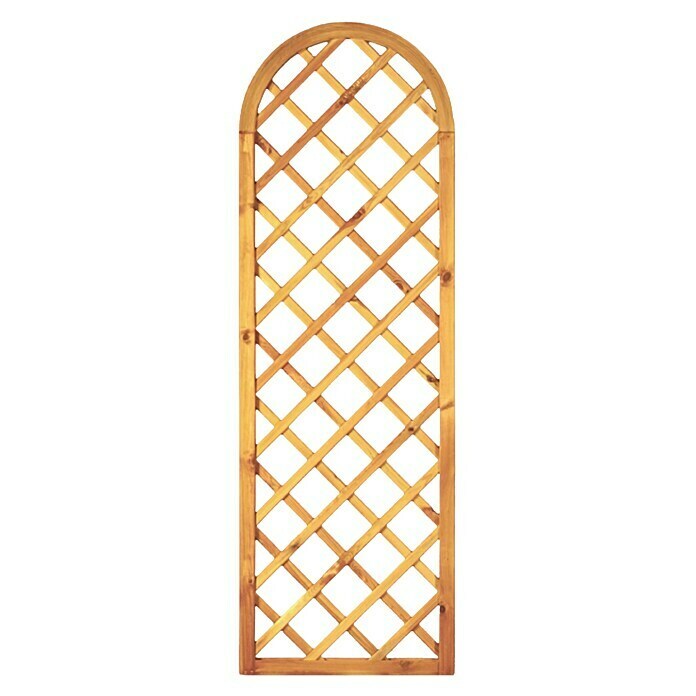 T & J Sichtschutzelement Barock (60 x 150/180 cm, Holz, Natur, Mit Ornament-Gitter) | BAUHAUS
