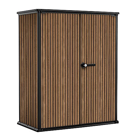 Keter Geräteschrank Signature Venetian High Store (Außenmaß inkl. Dachüberstand (B x T): 140 x 73,6 cm, Kunststoff, Braun)