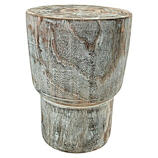 Beistelltisch Drum (Braun, Ø x H: 28 x 38 cm, Holz)