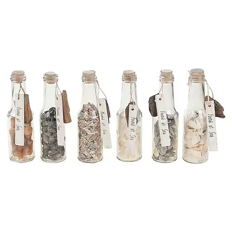 Dekofigur Flasche mit Muscheln