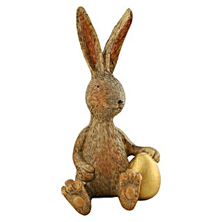 Dekofigur Hase Felix (L x B x H: 9 x 8 x 17 cm, Braun)