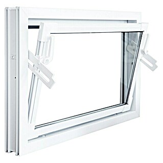 Solid Elements Kippfenster Q59 (90 x 60 cm, Kunststoff, Weiß)
