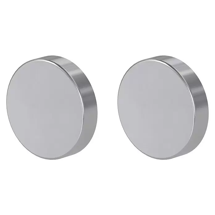 Diamond Doors Blindrosette - Durchmesser Rosette: 51 mm, Edelstahl matt - Zwei glänzende, silberne Metallrundscheiben.
