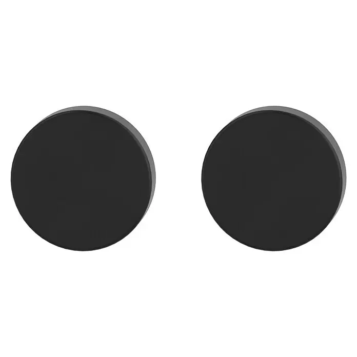 Diamond Doors Blindrosette - Durchmesser Rosette: 51 mm, Schwarz - Zwei schwarze runde Pucks.