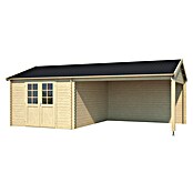 Tuinhuis Octavio met overkapping (438 x 700 x 274 cm, Vuren, Onbehandeld) | BAUHAUS