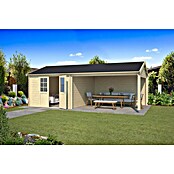 Tuinhuis Octavio met overkapping (438 x 700 x 274 cm, Vuren, Onbehandeld) | BAUHAUS