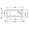 Duravit D-Code Badewanne (170 x 75 cm, Ablauf: Fußende, Sanitäracryl, Weiß)