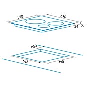 Edesa Placa de inducción EIM 6330 (An x L: 59 x 52 cm) | BAUHAUS
