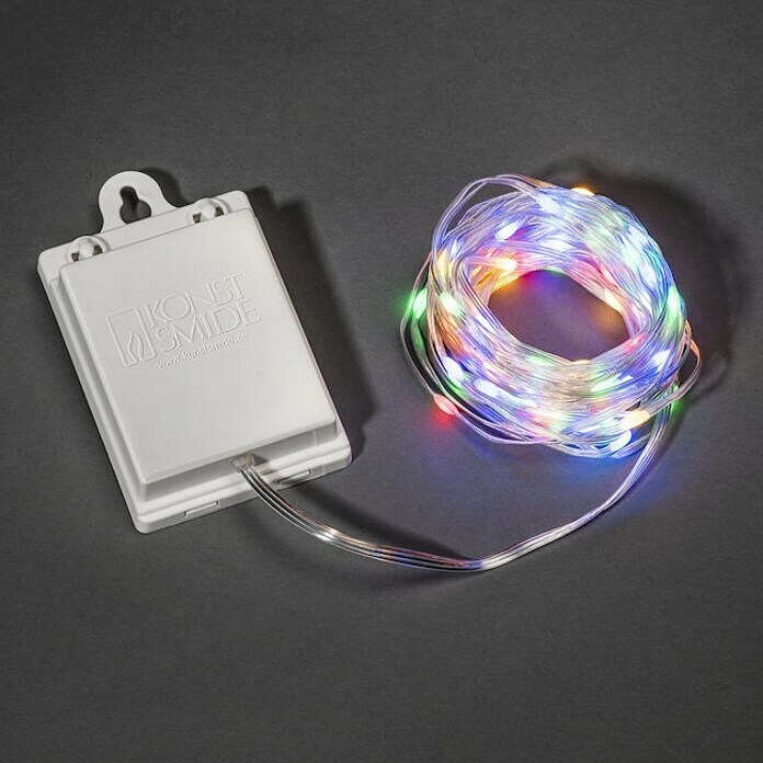 (80-flammig, Lichterkette Batteriebetrieben) Micro Konstsmide LED