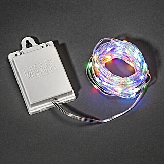Konstsmide LED-Lichterkette (Farblos, Außen, Lichtfarbe: Mehrfarbig, Anzahl Leuchtmittel: 80 Stk., Batteriebetrieben)