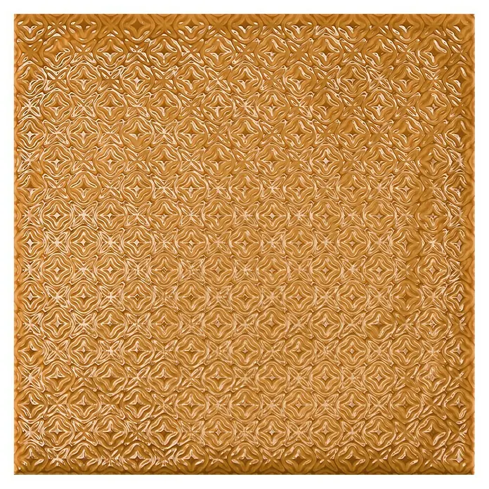 BHS Showroom Revestimiento de pared Rain Decor - 22,3 x 22,3 cm, Kaki, Brillante - Patrón de relieve marrón que ofrece un elemento de superficie atractivo, ideal para revestimientos de paredes decorativas.