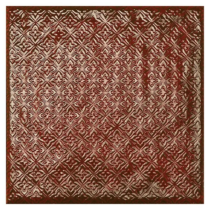 BHS Showroom Revestimiento de pared Rain Decor - 22,3 x 22,3 cm, Bordeaux, Brillante - Patrón de baldosas de vidrio rojo con un diseño clásico y refinado, agregando un toque elegante a cualquier espacio.\n