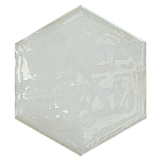 BHS Showroom Revestimiento de pared Rain (19,8 x 22,8 cm, Hexagonal, Bianco, Brillante)