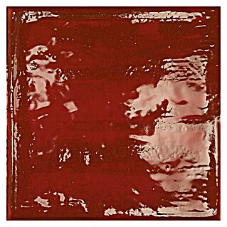 BHS Showroom Revestimiento de pared Rain (22,3 x 22,3 cm, Cuadrado, Bordeaux, Brillante)