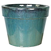 Mega Collections Pflanztopf Basic Pot Glazed Series (Außenmaß (Ø x H): 47 x 39 cm, Naturmaterialien, Grün) | BAUHAUS