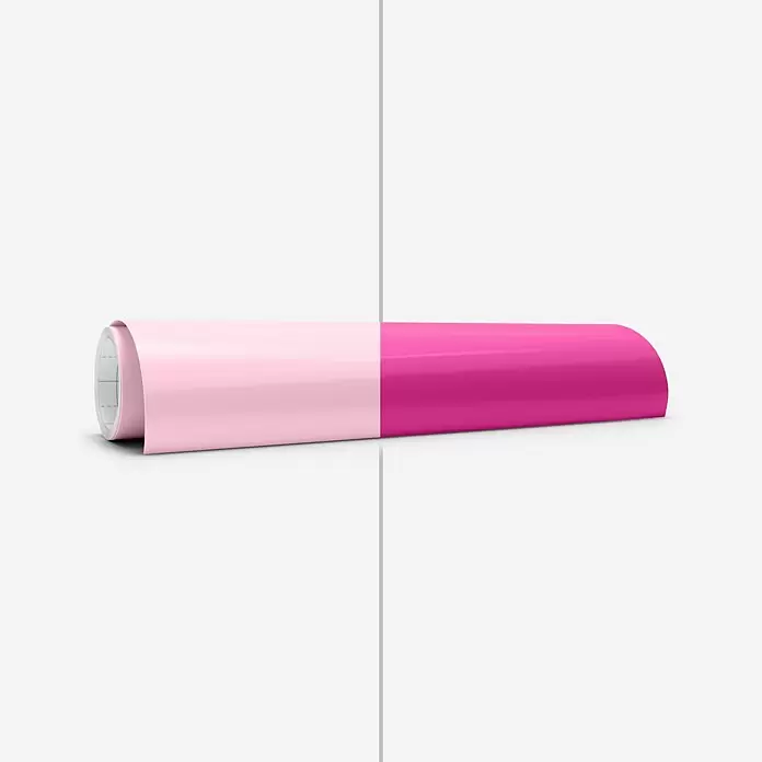 Cricut Vinylfolie Color Change Cold Permanent - 1 Stk., Rosa/Pink, 30 x 60 cm - Glänzende Vinylfolienrolle in Hellrosa und Magenta.