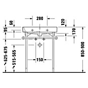 Duravit Happy D.2 Waschtisch (50,5 x 65 cm, Ohne Beschichtung, Keramik, Weiß)