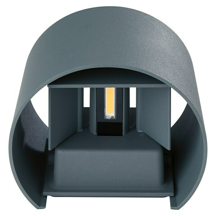 Starlux LED-Außenwandleuchte Umea (8 W, Farbe: Anthrazit, L x B x H: 11,6 x 13,6 x 10 cm, IP54, Rund)