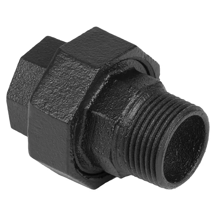 Walteco Rusticline Reduzierstück 3/4“ x 3/4“ Tube - Stahl, Schwarz, 2 Stk. - Schwarze Rohrverschraubung mit Gewindeanschluss. Ideal für Sanitär- und Heizungsinstallationen, robust und langlebig.