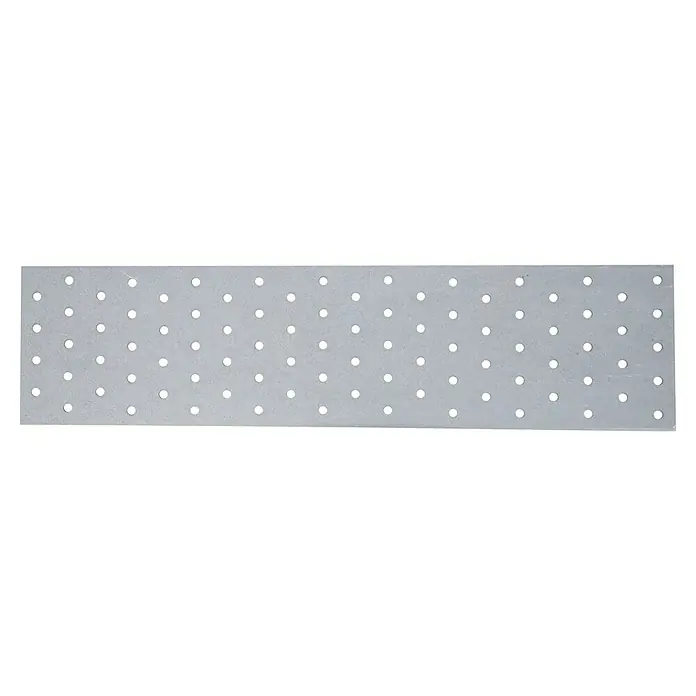 Alberts Lochplatte - Stärke: 2 mm, 400 mm - Eine silberne Metallplatte mit vielen kleinen Löchern. Ideal für Heimwerker und Konstruktionen.
