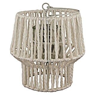 Windlicht Paper Rope (Ø x H: 19 x 20 cm, Weiß)