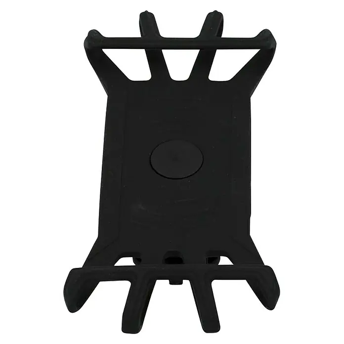 Fischer Smartphone-Fahrradhalterung - Schwarz - Schwarze, verstellbare Universal-Handyhalterung, ideal für sicheren Halt verschiedener Smartphone-Größen.