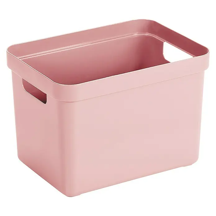 Sunware Aufbewahrungsbox Sigma Home - L x B x H: 35 x 24,6 x 24,3 cm, Kunststoff, Rosa - Rosa Aufbewahrungsbox aus Kunststoff mit Griffen zur einfachen Aufbewahrung von verschiedenen Gegenständen im Haus.