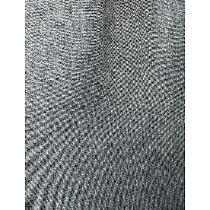Cortina con ollaos Semi opaca - An x Al: 140 x 260 cm, Azul - Primer plano de un tejido gris con una textura fina, ideal para fondos o para mostrar la calidad del material.