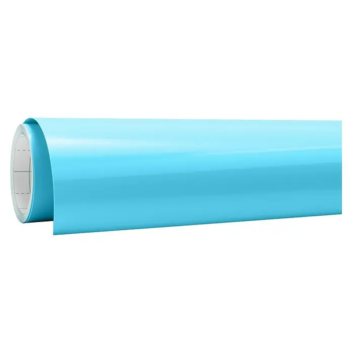 Cricut Vinylfolie Color Change Cold Permanent - 1 Stk., Hellblau/Türkis, 30 x 60 cm - Eine Rolle hellblaue Vinylfolie, die für Beschriftungen, Dekorationen oder Bastelarbeiten verwendet werden kann. Ideal für präzise Schnitte und glatte Oberflächen.